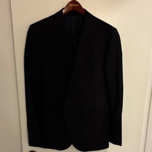 Faconnable Men’s Black Single-Breasted Suit Jacket